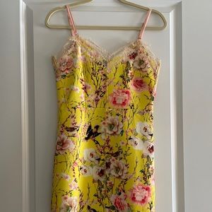 Yellow Floral Mini Dress